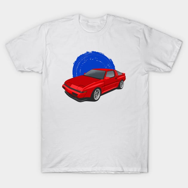 Red Mitsubishi Starion Turbo 1982-1990 T-Shirt by Rebellion Store
